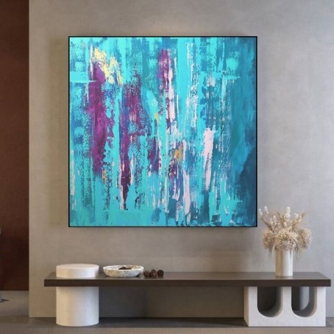 minimalista festmény, kék festmény, Farkas Zsófi festményei, színes galéria, online festmények, festmény ajándékba, akril festmény, magyar festő, színes galéria