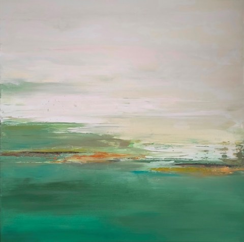 akril festmény, Farkas Zsófi festményei, modern tájkép, pasztel színvilágú festmény, nagy méretű festmény, magyar festmény, festmény online, online galéria