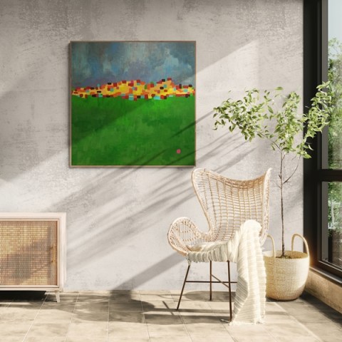 absztrakt festmény, absztrakt tájkép, színes galéria, modern tájképek, magyar festő, modern tájkép